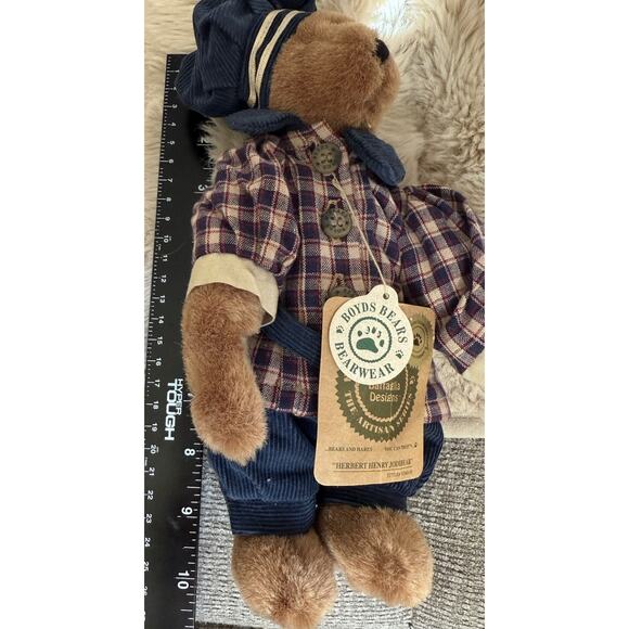 Boyds Bears Bearwear Herbert Henry Jodibear Plush Doll w Tags 9” - Picture 6 of 7